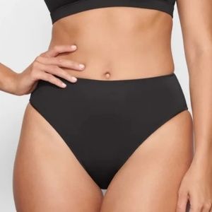 SKIMS Swim Mid Waist Bikini Bottom Onyx Large